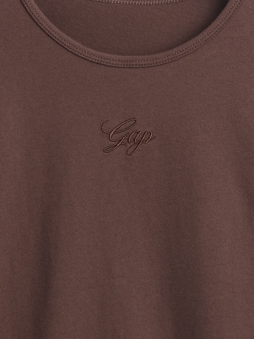 t-shirt court en jersey de coton avec logo