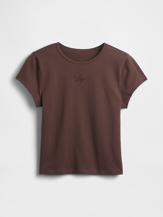 t-shirt court en jersey de coton avec logo