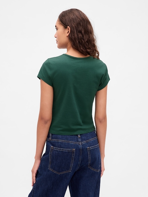 t-shirt court en jersey de coton avec logo