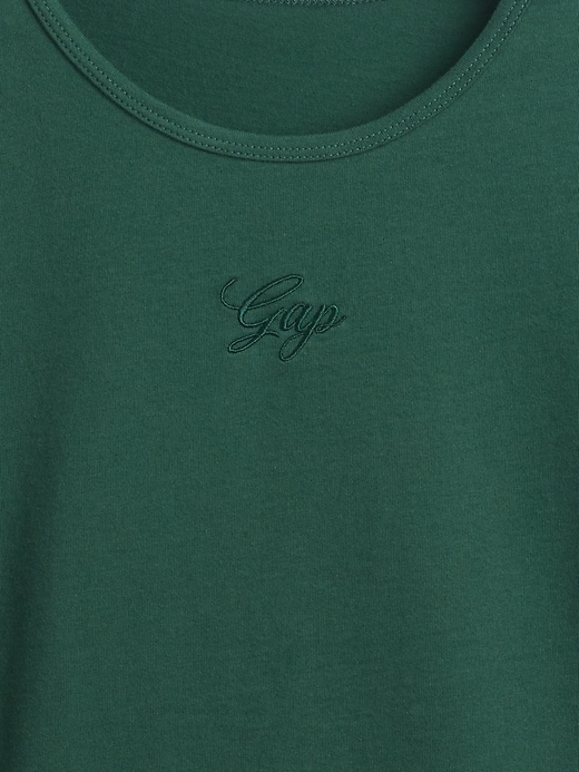 t-shirt court en jersey de coton avec logo