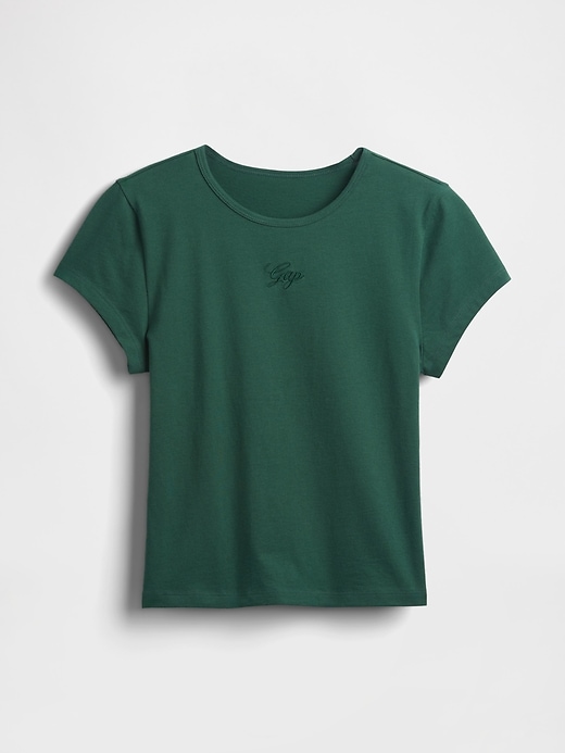 t-shirt court en jersey de coton avec logo