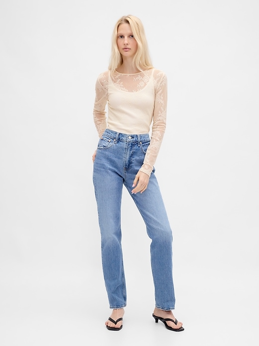 haut en dentelle transparente