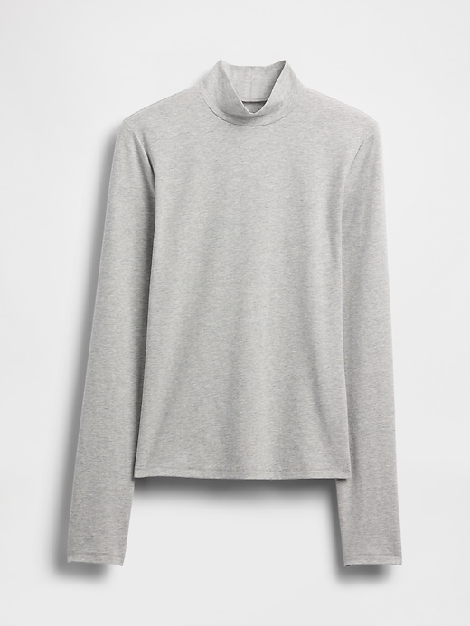 t-shirt à col montant en jersey closeknit