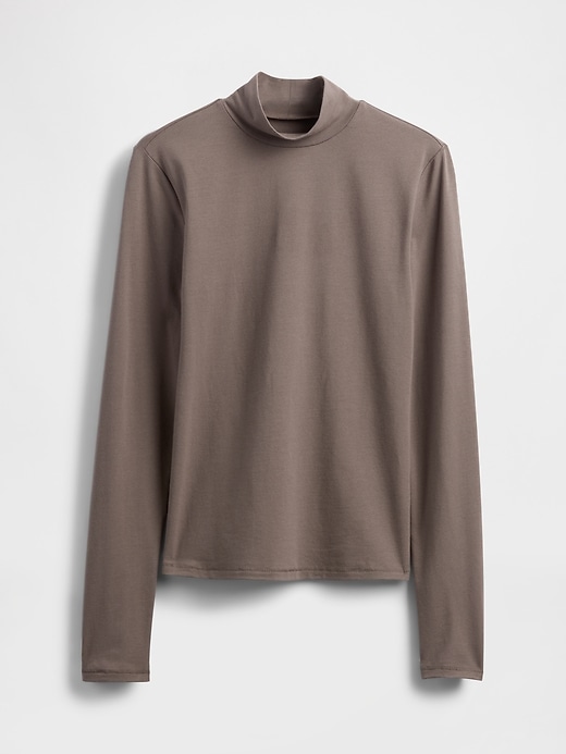 t-shirt à col montant en jersey closeknit