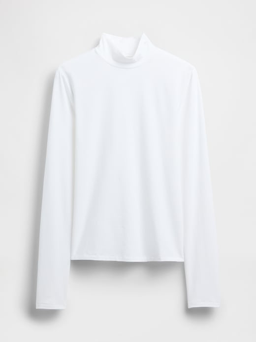 t-shirt à col montant en jersey closeknit