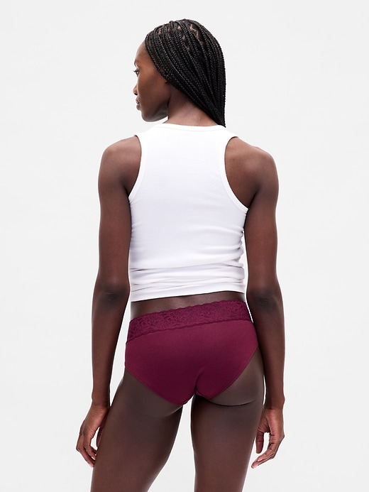 hipster en coton stretch biologique avec bordure en dentelle