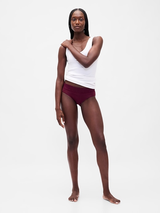 hipster en coton stretch biologique avec bordure en dentelle