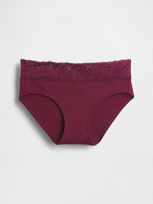 hipster en coton stretch biologique avec bordure en dentelle