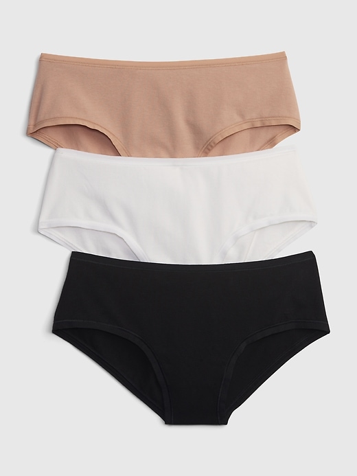 culotte taille basse en coton stretch biologique lot de 3
