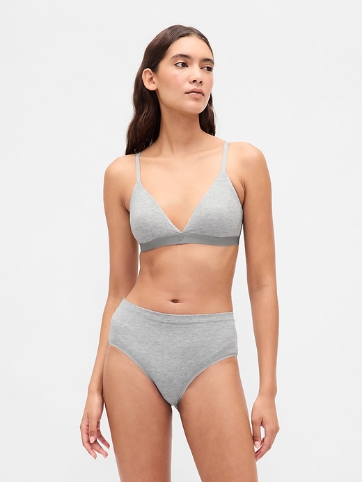 bikini taille haute en coton stretch biologique