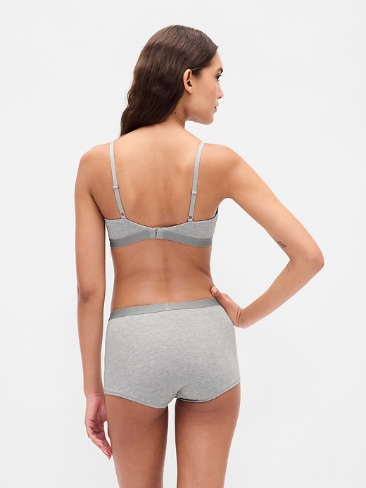shorty taille haute en coton stretch biologique