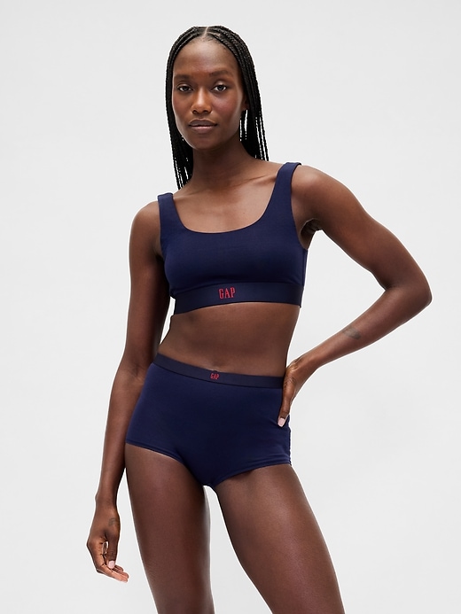 shorty taille haute en coton stretch biologique
