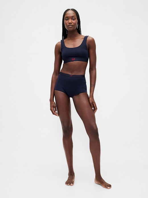 shorty taille haute en coton stretch biologique