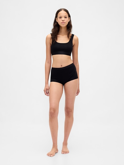 shorty taille haute en coton stretch biologique