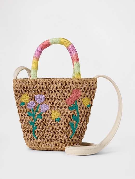sac fourre-tout en paille pour enfants