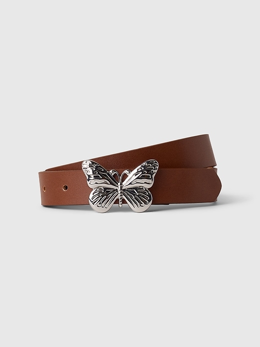 ceinture papillon en cuir végétalien pour enfants