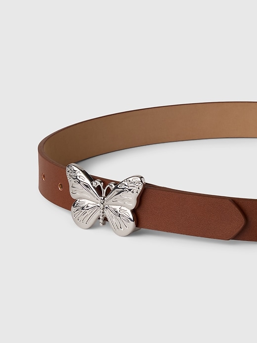 ceinture papillon en cuir végétalien pour enfants