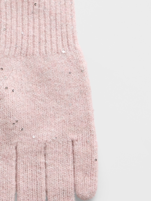 ensemble béret et gants à pompons en pointelle pour enfants