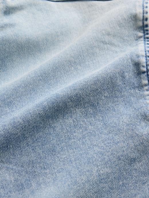sweat à capuche zippé en denim tricoté pour enfants