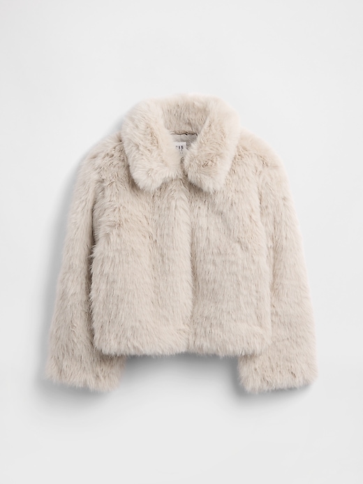 manteau court en fausse fourrure recyclée pour enfants
