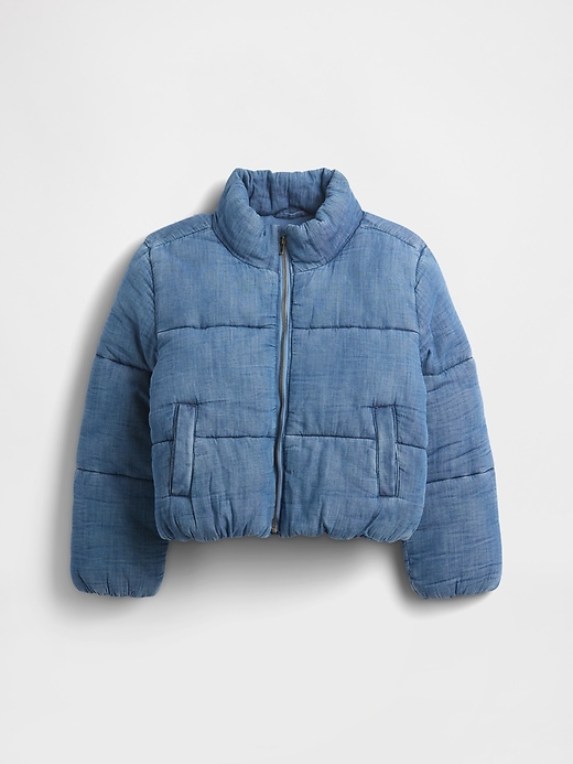 doudoune en jean doublée pour enfants