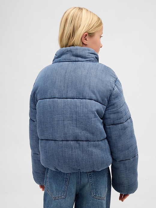 doudoune en jean doublée pour enfants