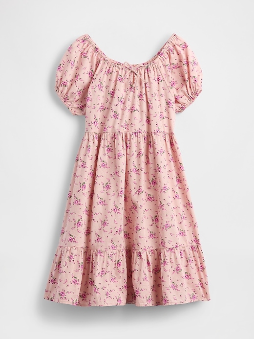 robe à volants à manches bouffantes pour enfants