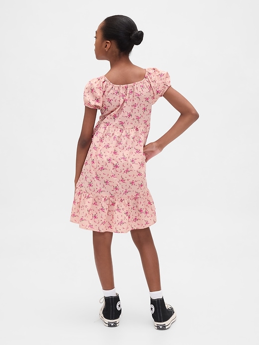 robe à volants à manches bouffantes pour enfants
