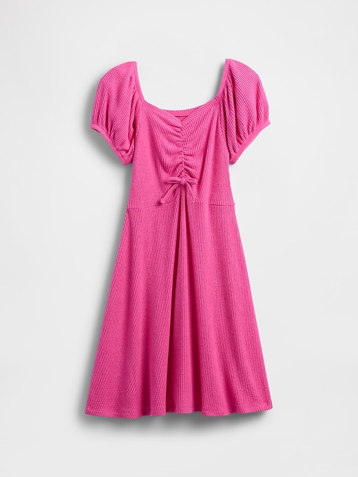 robe côtelée froncée pour enfants