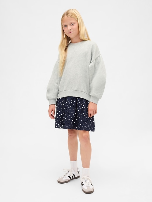 robe sweat-shirt plissée douce vintage pour enfants