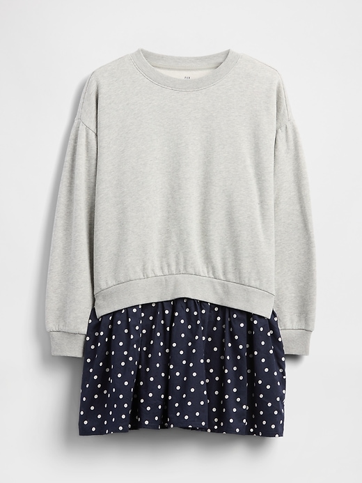 robe sweat-shirt plissée douce vintage pour enfants