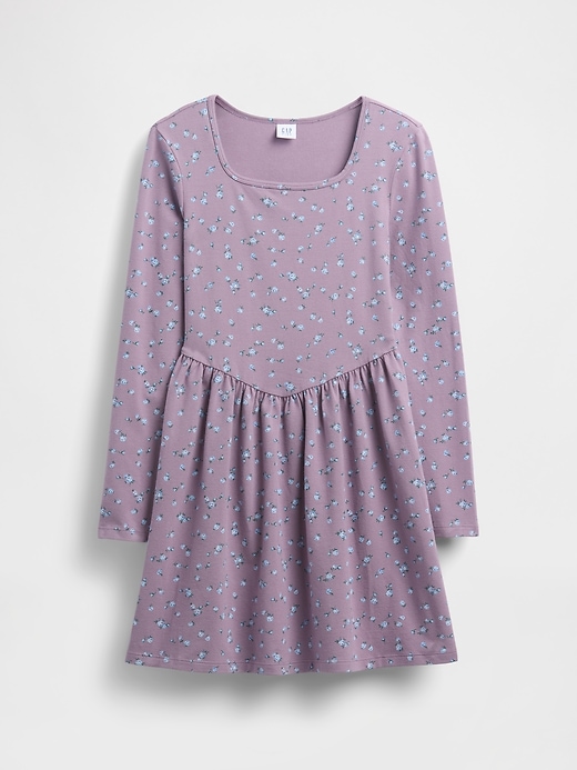 robe enfant en jersey à col carré