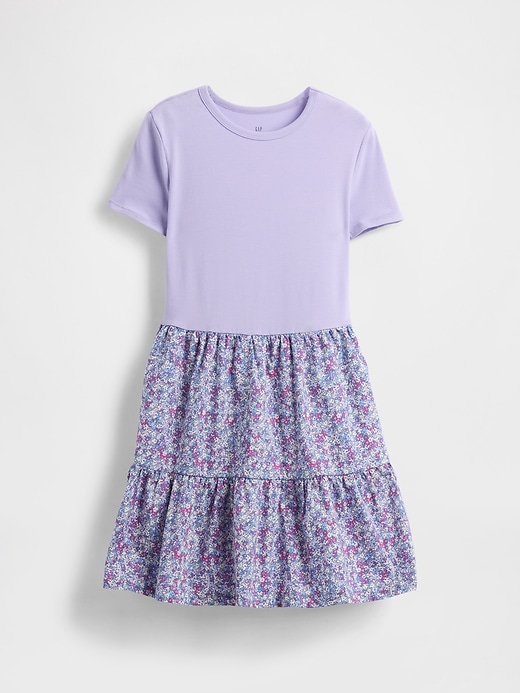 robe à volants en matières mixtes pour enfants