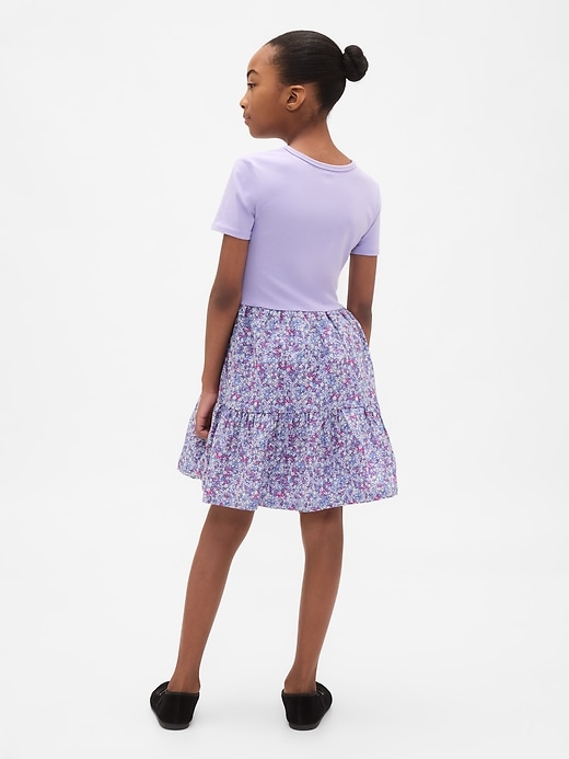 robe à volants en matières mixtes pour enfants