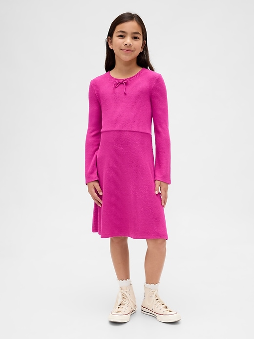robe côtelée douce pour enfants