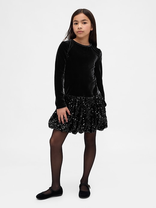 robe à bulles à sequins en techniques mixtes pour enfants