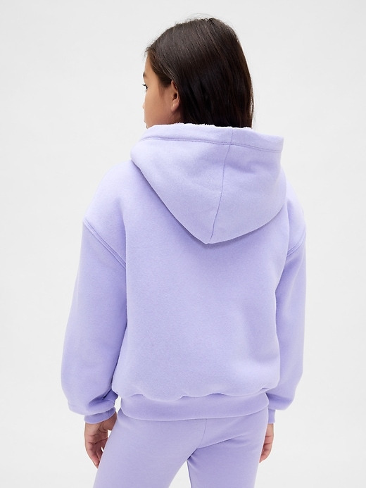 sweat à capuche pour enfants avec logo graphique doublé en sherpa