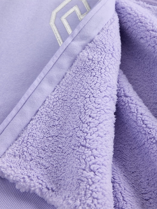 sweat à capuche pour enfants avec logo graphique doublé en sherpa