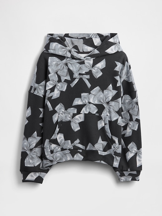 sweat à capuche oversize pour enfants avec nœud papillon