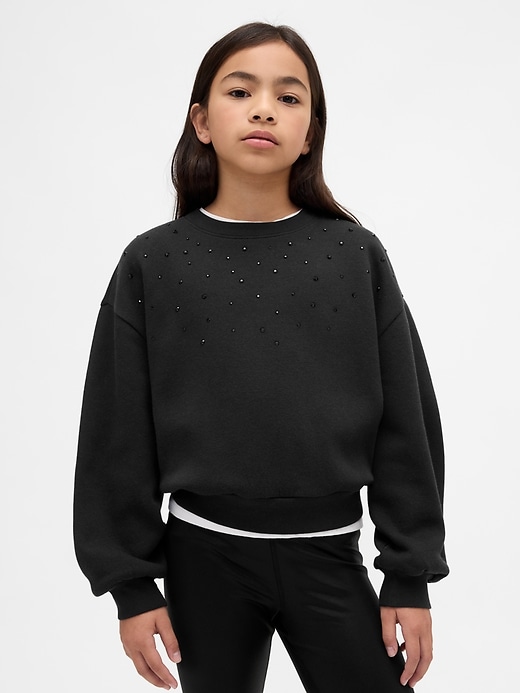 sweat-shirt dolman orné pour enfants