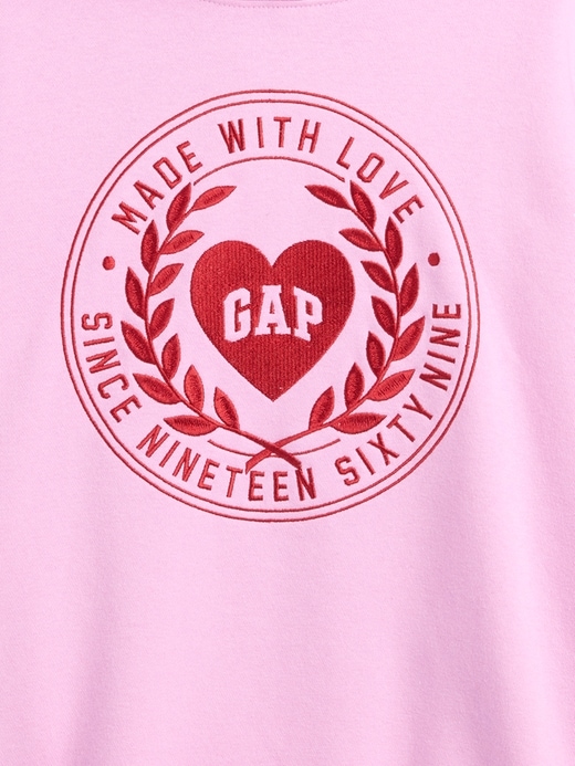 sweat à capuche oversize vintage doux pour enfants avec logo cœur