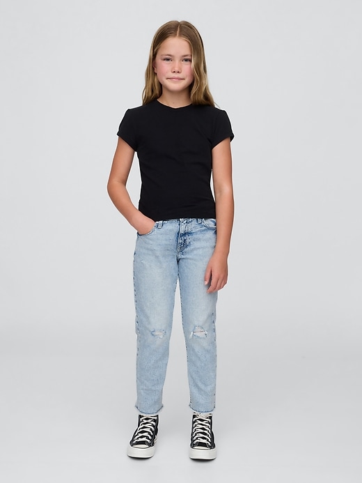 jeans girlfriend taille mi-haute pour enfants