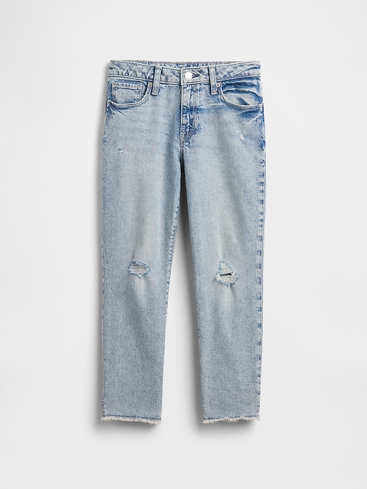 jeans girlfriend taille mi-haute pour enfants