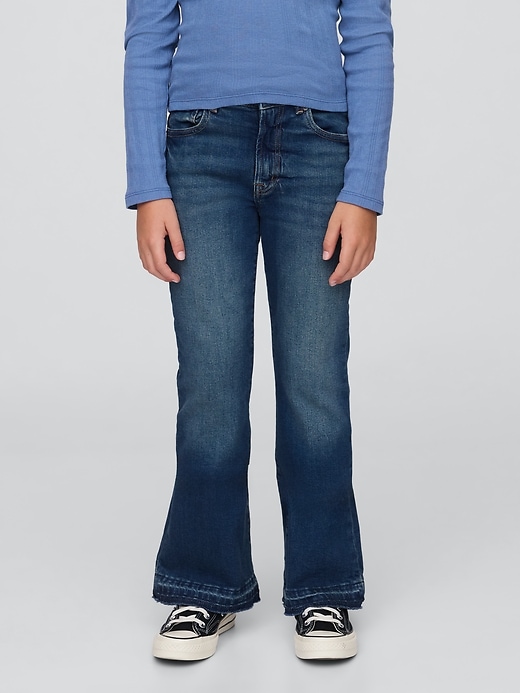 jeans évasés taille haute pour enfants style années 70