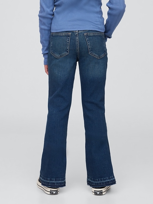jeans évasés taille haute pour enfants style années 70