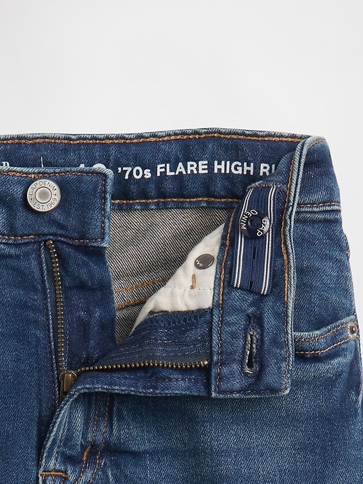jeans évasés taille haute pour enfants style années 70