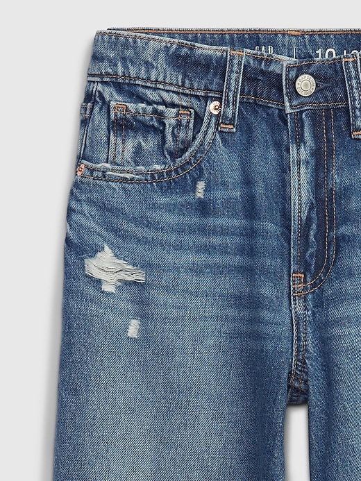 jeans stride à jambes larges et taille basse pour enfants