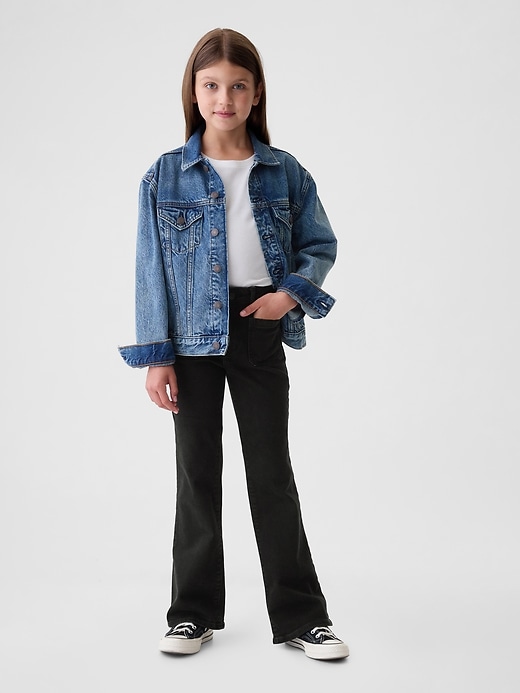 jeans évasés taille haute pour enfants style années 70