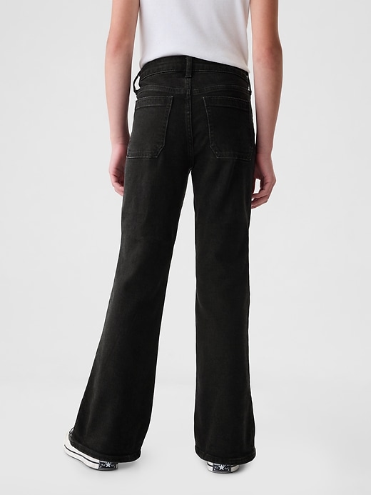 jeans évasés taille haute pour enfants style années 70