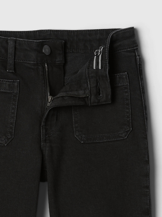 jeans évasés taille haute pour enfants style années 70